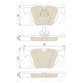 Колодки тормозные BMW E60/E61 задние <b>KOTL 1727KT</b>