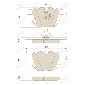 Колодки тормозные BMW E70/F15/E71/F16 задние <b>KOTL 1730KT</b>-1