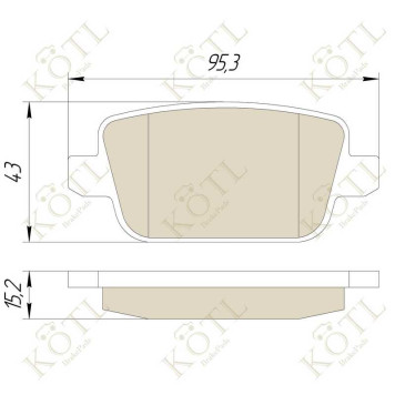 Колодки тормозные FORD GALAXY/MONDEO/S-MAX/ S80/XC70/FREELANDER 06- задние <b>KOTL 1732KT</b>-2