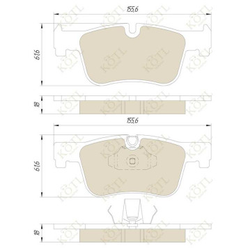 Колодки тормозные BMW 1 F20/21 /3 F30/34/35 /4 F32/36 передние <b>KOTL 1934KT</b>-1