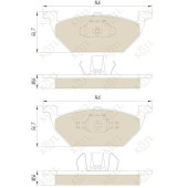 Колодки тормозные AUDI A3 97>/VW G4/SKODA OCTAVIA 97>09 1.4/1.6/1.8 передние <b>KOTL 1984KT</b>