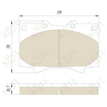 Колодки тормозные NISSAN ALMERA 00>/PRIMERA 90>02 задние <b>KOTL 3197KT</b>-2