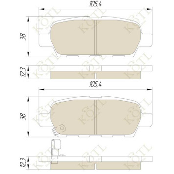 Колодки тормозные NISSAN X-TRAIL/QASHQAI/TIIDA/INFINITI FX/RENAULT KOLEOS задние <b>KOTL 3294KT</b>-1