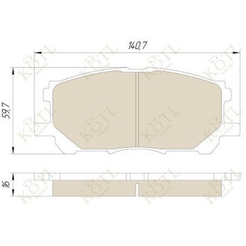 Колодки тормозные LEXUS RX300/RX330/RX350 03>08/RX400H 05>09 передние <b>KOTL 3338KT</b>-2