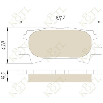 Колодки тормозные LEXUS RX300/RX330/RX350 03>08/RX400H 05>09 задние <b>KOTL 3339KT</b>-2
