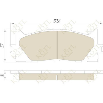 Колодки тормозные TOYOTA CAMRY V40 06-V50 11-LEXUS ES 240350 06- передние <b>KOTL 3429KT</b>-1
