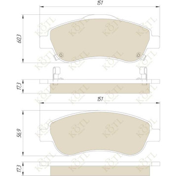 Колодки тормозные HONDA CR-V III 07- передние <b>KOTL 3445KT</b>-2