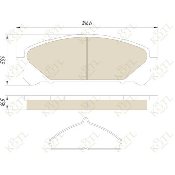 Колодки тормозные LEXUS RX 09-TOYOTA HIGHLANDER 07- передние <b>KOTL 3484KT</b>-1