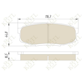 Колодки тормозные TOYOTA LAND CRUISER J200 4.5D/4.7 07-/LEXUS LX570 08- задние <b>KOTL 3491KT</b>-1