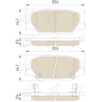 Колодки тормозные MAZDA 6 12-MITSUBISHI OUTLANDER 12- задние <b>KOTL 3583KT</b>