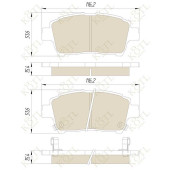 Колодки тормозные TOYOTA COROLLAPRIUSYARIS 1.0-1.6 99- передние <b>KOTL 7075KT</b>