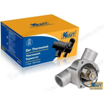 Термостат ВАЗ 2108-2115 (инж.), 2170 Приора термоэлемент в сборе с крышкой 85С <b>KRAFT KT 019508</b>