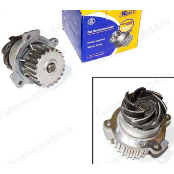 Помпа ВАЗ 1118 Калина, 2170 Приора после 2008г, 2190 Гранта 16 клап., Vesta, X-Ray чугунн.крыльчатка <b>KRAFT KT 059351</b>