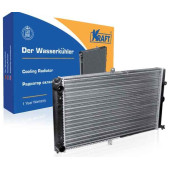 Радиатор охлаждения ВАЗ 2110-2112 (карб.+инж.) алюминиевый <b>KRAFT KT 104003</b> (2112-1301012)