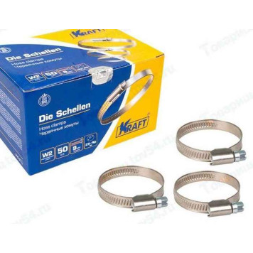 Хомут 25-40мм нержав. <b>KRAFT KT 880405</b>