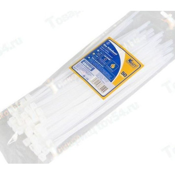 Хомут пластиковый/стяжка кабельная 4, 8*200мм белый (50шт) <b>KRAFT KT 880606</b>