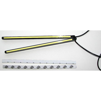 Дневные ходовые огни KS-C1800COB (1 COB-диод 180х4мм), провода, черный корпус, 2шт-1