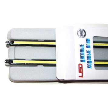 Дневные ходовые огни KS-C1800COB (1 COB-диод 180х4мм), провода, черный корпус, 2шт-3