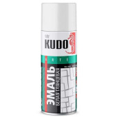 Краска-спрей белая глянцевая KUDO KU-1001(520мл) универсальная алкидная