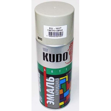Краска-спрей светло-серая KUDO KU-1017 (520мл) универсальная