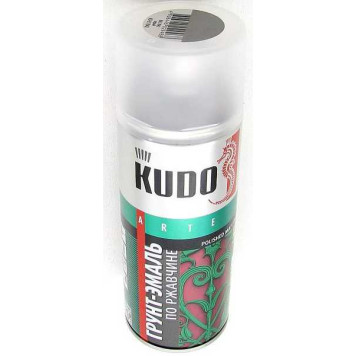 Грунт-эмаль для металла (по ржавчине) серый KUDO KU-317042 (520 мл) RAL 7042 аэрозоль