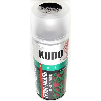 Грунт-эмаль для металла (по ржавчине) черный KUDO KU-319005 (520 мл) RAL 9005 аэрозоль