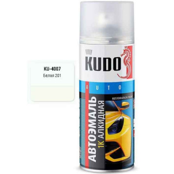 Краска аэрозольная ЛАДА (201) белая (520мл) <b>KUDO KU-4007</b>