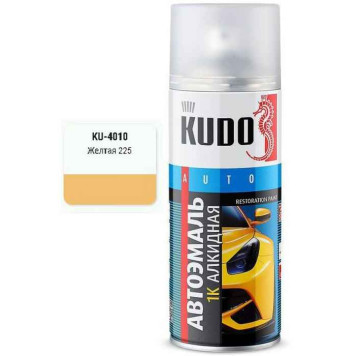 Краска аэрозольная ЛАДА (225) желтая (520мл) <b>KUDO KU-4010</b>