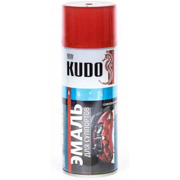 Краска для суппортов до +120°С аэрозольная красная (520мл) <b>KUDO KU-5211</b>