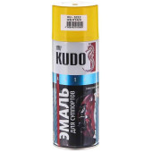 Краска для суппортов до +120°С аэрозольная желтая (520мл) <b>KUDO KU-5213</b>