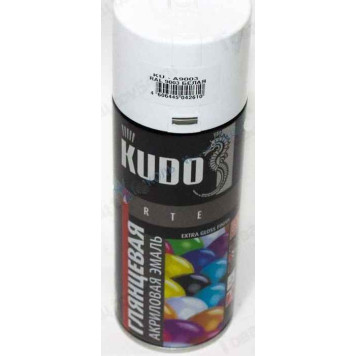 Краска-аэрозоль белая глянцевая (RAL 9003) (520мл) акриловая <b>KUDO KU-A9003</b>