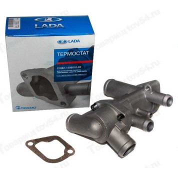 Термостат ВАЗ 2170 Приора, 2110-2115 (2003г-) в сборе с корпусом (на 6 патрубков) <b>Лада-Имидж 21082-1306010-83</b>