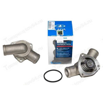 Термостат ВАЗ 2170 Приора, ВАЗ 2108-2115 (инж.) термоэлемент в сборе с крышкой 85С <b>Лада-Имидж 21082-1306010-85</b>