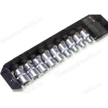 Набор торцевых головок TORX 1/2' 9 предметов (E10, E11, E12, E14, E16, E18, E20, E22, E24) <b>LECAR-0000114-14</b>