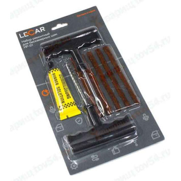 Набор для ремонта шин бескамерных (4 жгута, клей, шило, аппликатор) <b>LECAR-0000128-06</b>