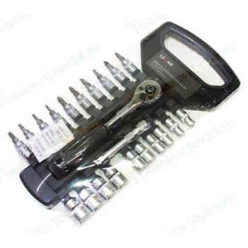 Набор инструментов 22 предмета, пластиковая планка, хром-ванадий <b>LECAR-0000128-14</b>