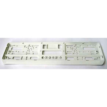 Рамка под номерной знак односоставная белая <b>LECAR-0000404-08</b>