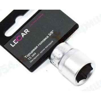 Торцевая головка 3/8' 15мм хром-ванадий <b>LECAR-0001512-14</b>