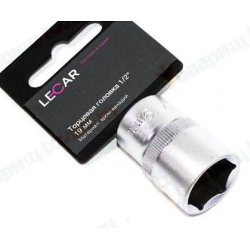 Торцевая головка 1/2' 19мм хром-ванадий <b>LECAR-0003612-14</b>
