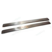 Накладки внутренних порогов ВАЗ-ВАЗ 2121 Нива нерж.сталь (комплект 2шт) <b>LECAR-0160707-08</b>