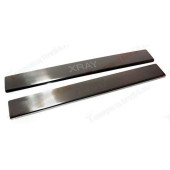 Накладки внутренних порогов LADA X-RAY нерж.сталь (комплект 2шт) <b>LECAR-0190207-08</b>