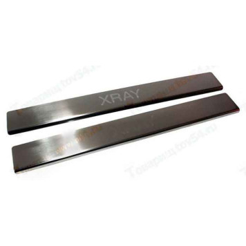 Накладки внутренних порогов LADA X-RAY нерж.сталь (комплект 2шт) <b>LECAR-0190207-08</b>