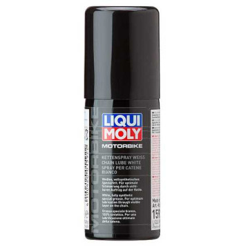 Белая цепная смазка для мотоциклов Racing Kettenspray weiss, 50мл LIQUI MOLY 1592