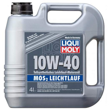 Масло моторное полусинтетическое 4л 10w40 SL/CF Liqui Moly MoS2 Leichtlauf 1917