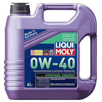 Масло моторное синтетическое 4л 0w40 SM/CF Liqui Moly Synthoil Energy 7536