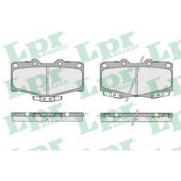 Колодки тормозные дисковые для TOYOTA 4 RUNNER, HILUX, LAND CRUISER 90, LAND CRUISER / VW TARO <b>LPR 05P058 / 21679</b>