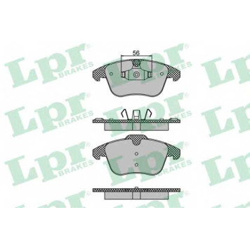 Колодки тормозные дисковые для CITROEN C4(UA#,UD#), DS4, DS5 / PEUGEOT 5008 <b>LPR 05P1480 / 24557</b>