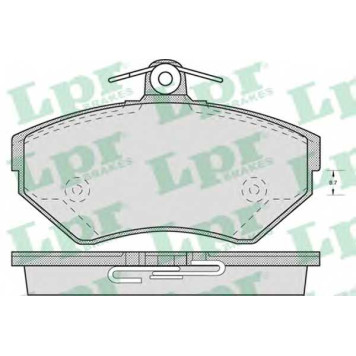 Колодки тормозные дисковые для VW CADDY(9K9A,9K9B), GOLF(1E7,1H1,1H5), LUPO(6E1,6X1), POLO(6KV2,6KV5,6N1,6N2), VENTO(1H2) <b>LPR 05P718 / 21945</b>