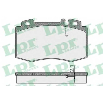 Колодки тормозные дисковые для MERCEDES C(W203), M(W163), S(C215,W220), SL(R129) <b>LPR 05P899 / 23271</b>