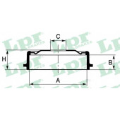 Тормозной барабан LPR S70560 / 7D0560